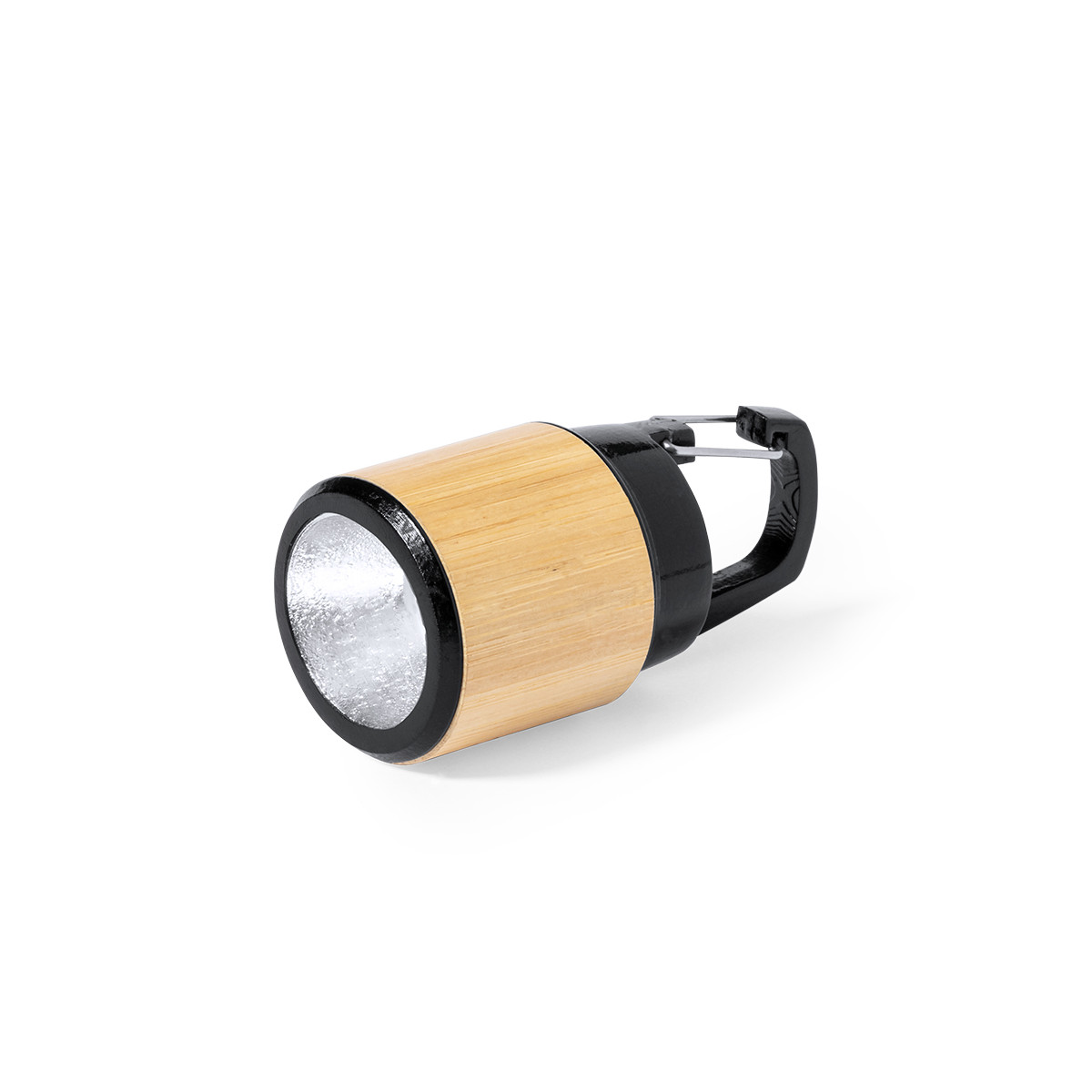 Lampe de poche led avec piles en bambou