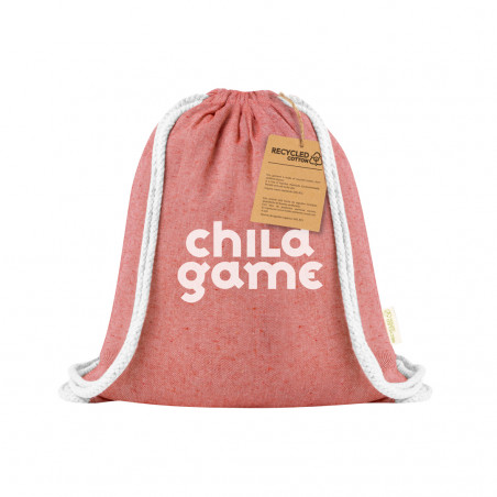 Sac à dos avec cordon 100% coton différentes couleurs pour enfants