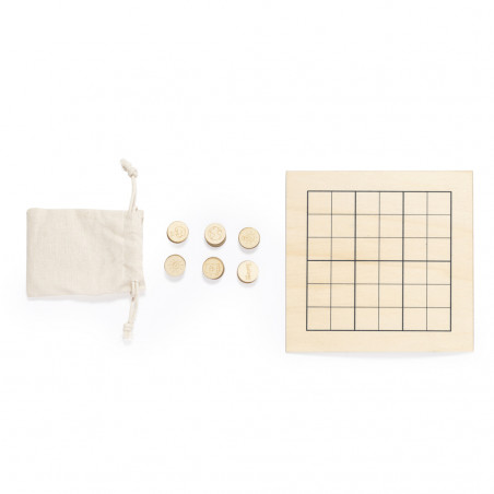 Jeu de sudoku pour enfants avec des motifs écologiques en bois