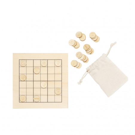 Jeu de sudoku pour enfants avec des motifs écologiques en bois