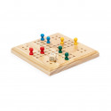 Parcheesi en bois avec sac en coton