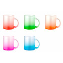 Tasse en verre mat translucide avec dégradé de couleur