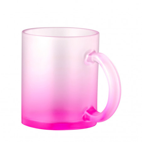 Tasse en verre mat translucide avec dégradé de couleur