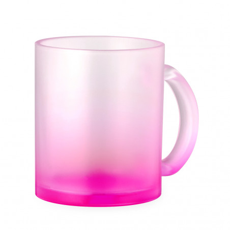 Tasse en verre mat translucide avec dégradé de couleur