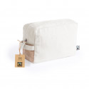 Trousse de toilette 100% coton Fairtrade avec détails en jute