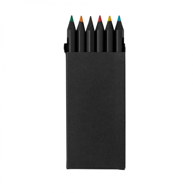 Ensemble de crayons dans une boîte aux finitions noires pour un détail d enfant