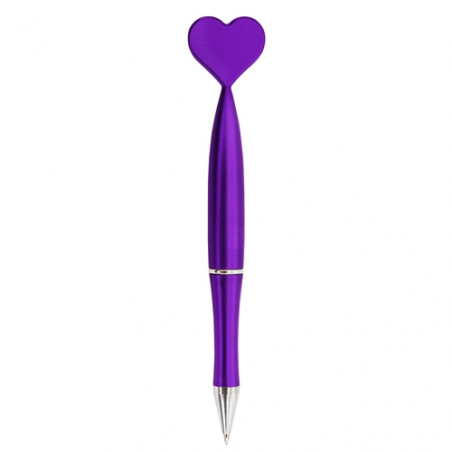 Stylo coeur métallique