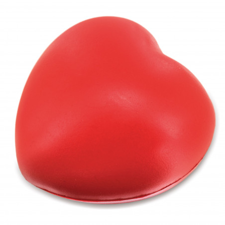 Coeur anti stress rouge dans enveloppe kraft avec adhésif personnalisé