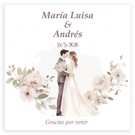 Carte de rappel personnalisée avec bracelet en cordon fin et cœur en argent dans une pochette pour les détails du mariage