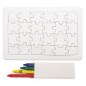 Puzzle avec cire colorée pour dessiner et adhésif pocoyo personnalisable pour les détails