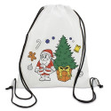 Sac à dos de noël pour enfants à colorier avec des crayons et des gommes avec autocollant de noël pour plus de détails