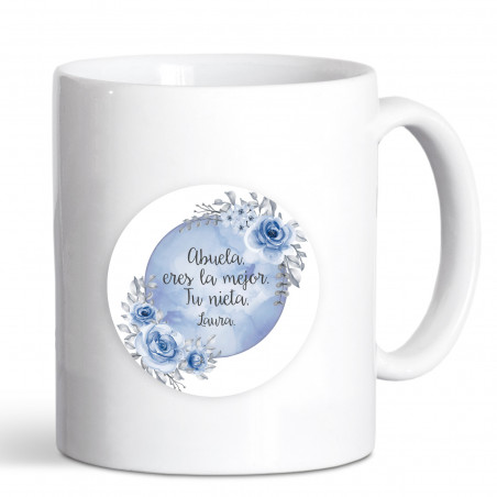 Mug personnalisé avec autocollant modifiable pour plus de détails